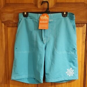 NWT UV Skinz UpF+50 Men's Teal Swim Shorts